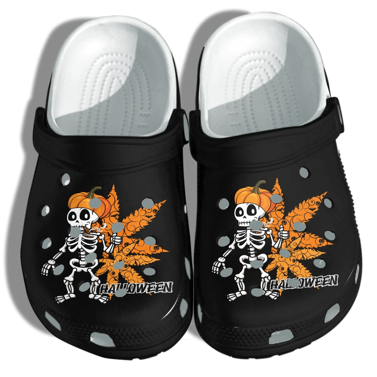 Skull High Tattoo Weed Shoes Clog  Happy Halloween Crocs Clog Crocband Clog Birthday Gift For Man Woman